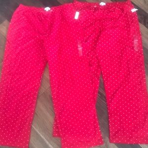 2 NWT Love by Gap sleep pj pants L